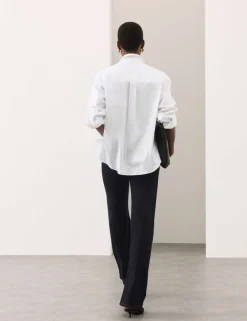 Pure Cotton Collared Relaxed Shirt