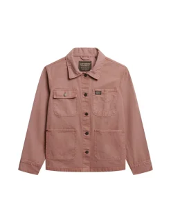 Pure Cotton Collared Relaxed Utility Jacket