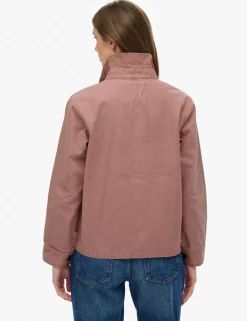 Pure Cotton Collared Relaxed Utility Jacket
