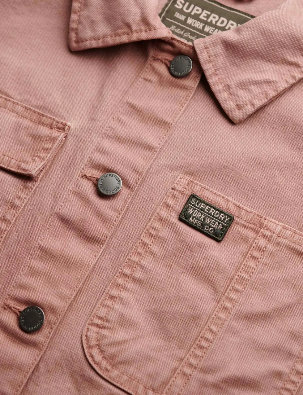 Pure Cotton Collared Relaxed Utility Jacket