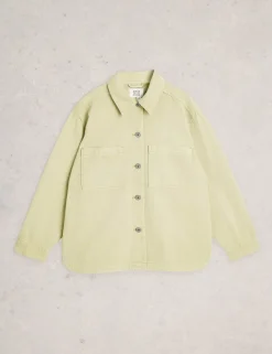 Pure Cotton Collared Shacket