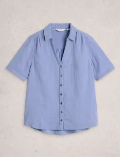 Pure Cotton Collared Shirt