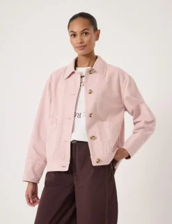 Pure Cotton Collared Utility Jacket