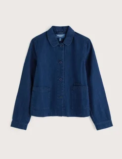 Pure Cotton Collared Utility Jacket
