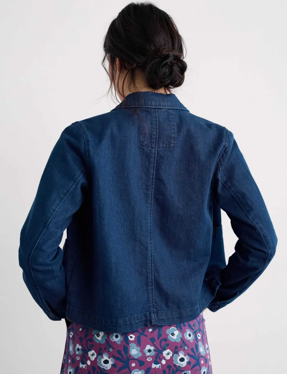 Pure Cotton Collared Utility Jacket