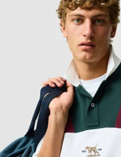 Pure Cotton Colour Block Polo Shirt