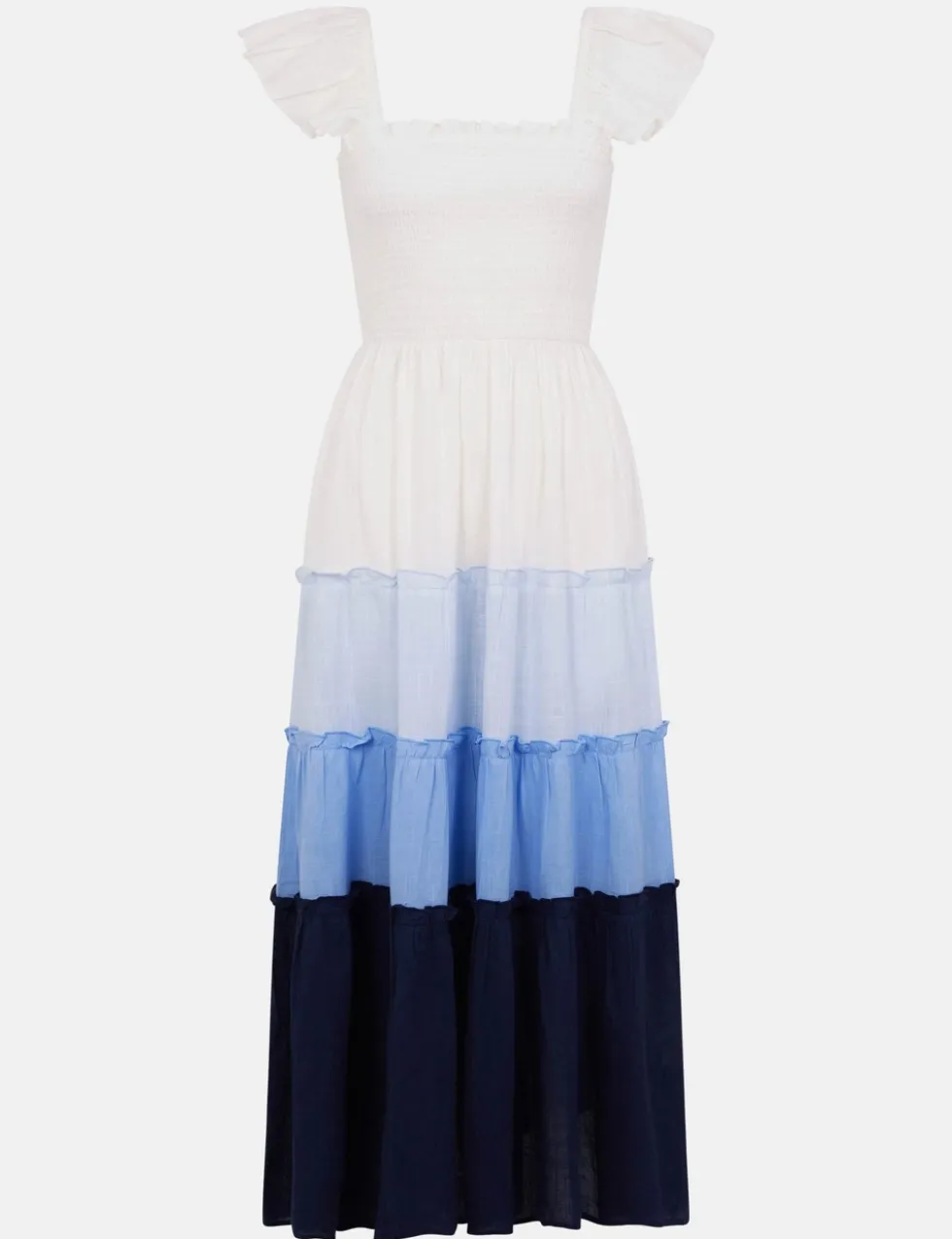 Pure Cotton Colour Block Midaxi Beach Dress