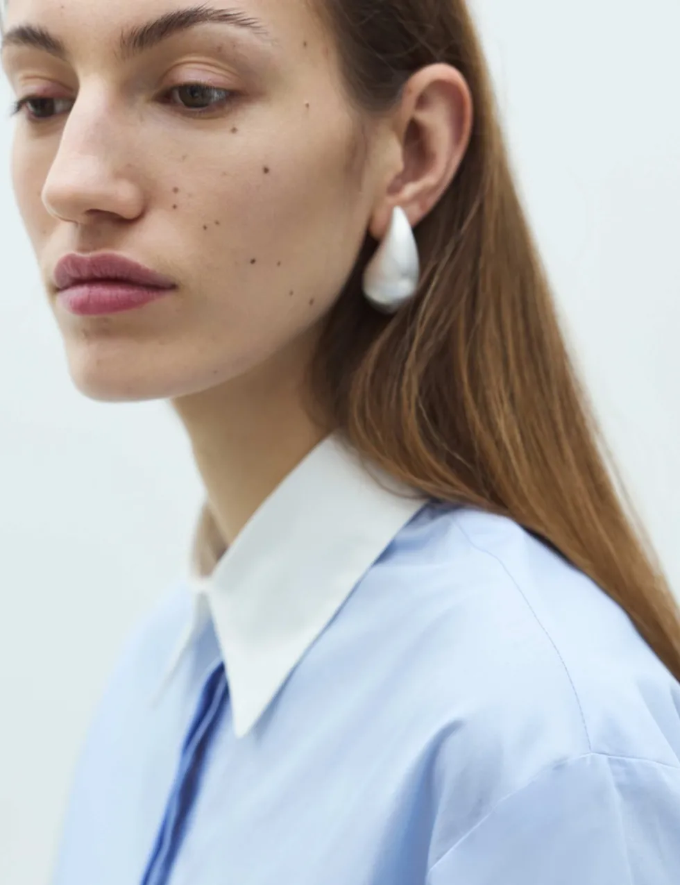 Pure Cotton Contrast Detail Oversized Shirt