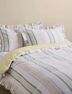 Pure Cotton Contrast Stripe Bedding Set