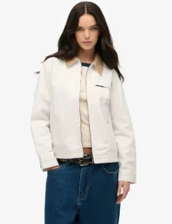 Pure Cotton Cord Collar Relaxed Jacket