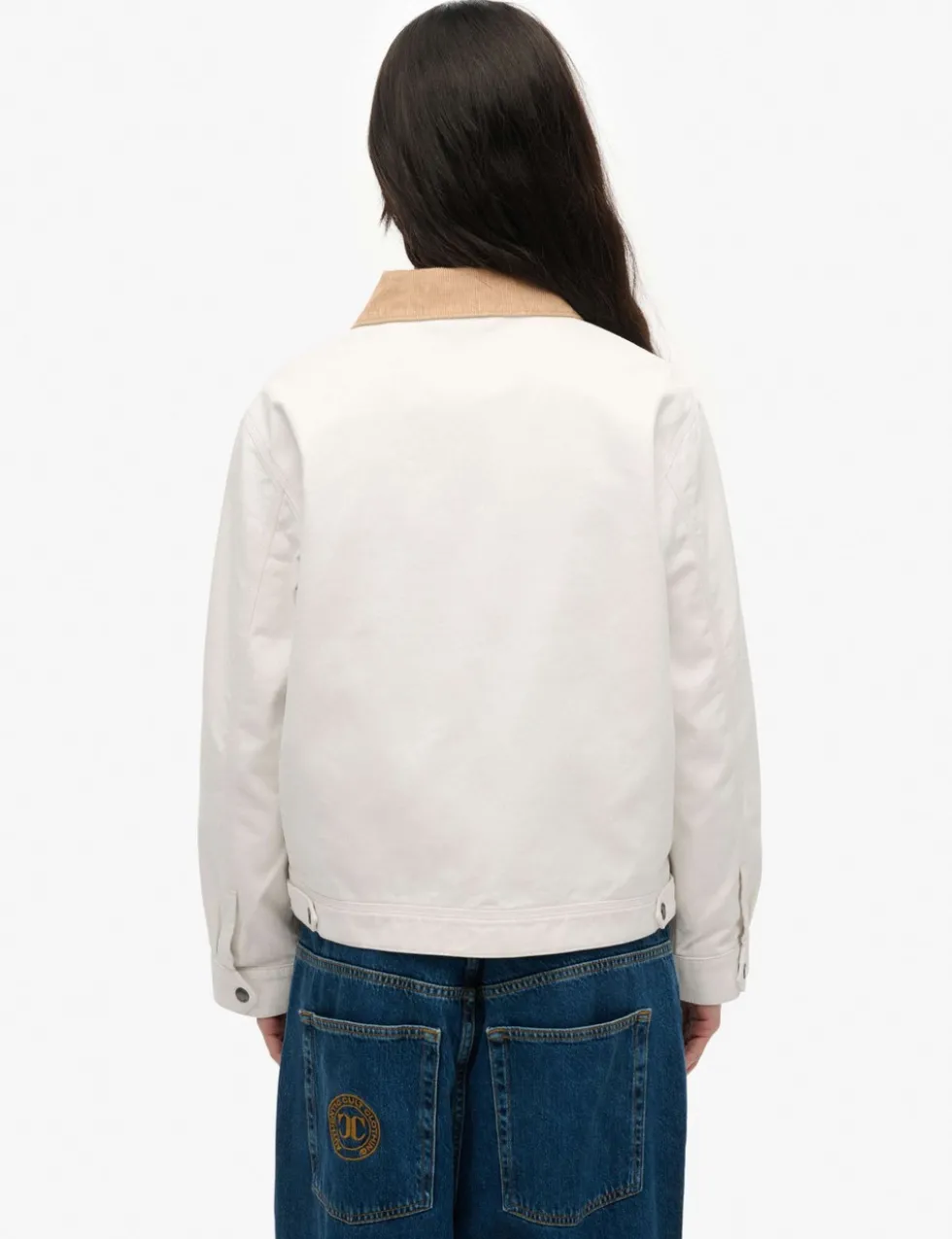 Pure Cotton Cord Collar Relaxed Jacket