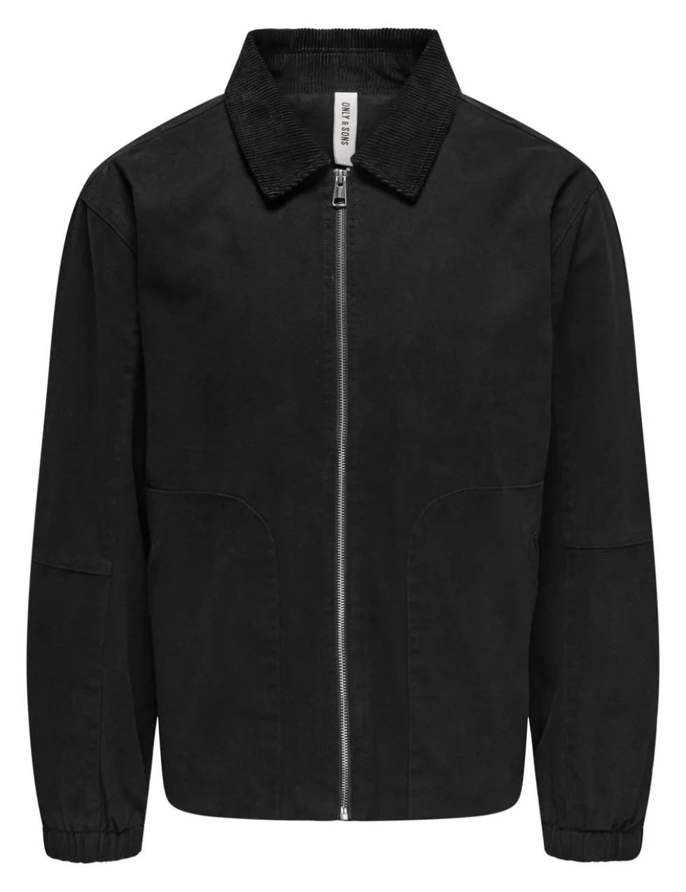 Pure Cotton Corduroy Collar Harrington Jacket