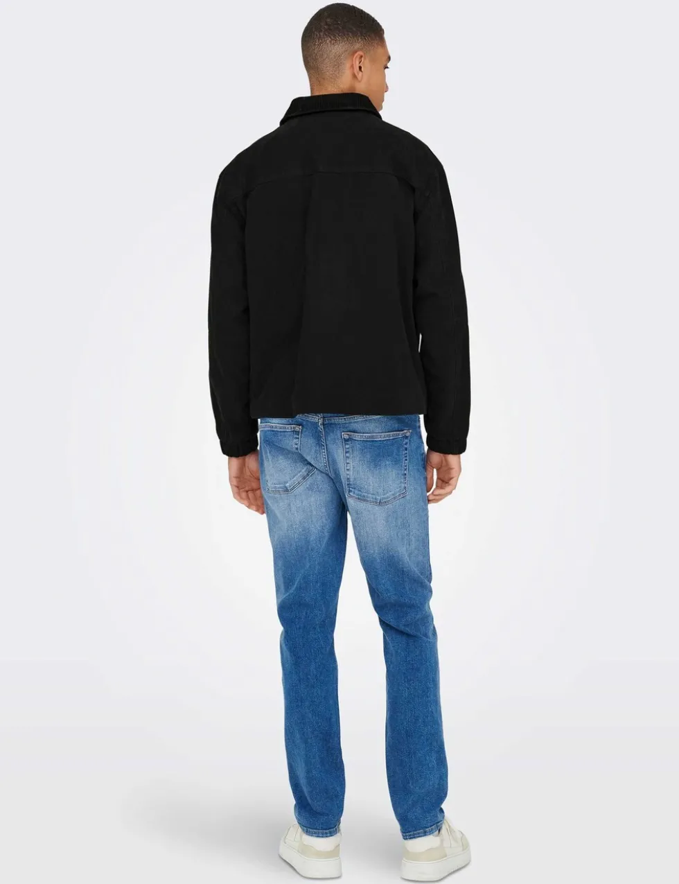 Pure Cotton Corduroy Collar Harrington Jacket