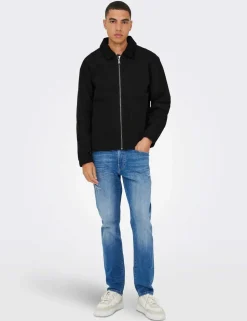 Pure Cotton Corduroy Collar Harrington Jacket