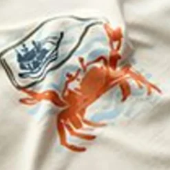 Pure Cotton Crab Graphic Crew Neck T-Shirt