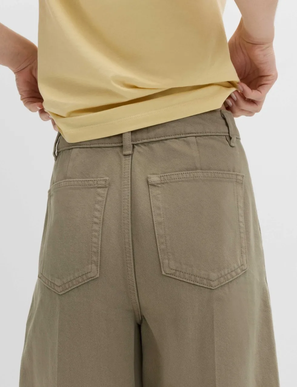 Pure Cotton Crease Front Barrel Leg Trousers