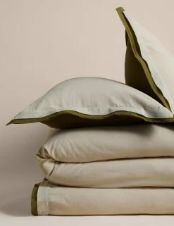 Pure Cotton Crepe Contrast Bedding Set
