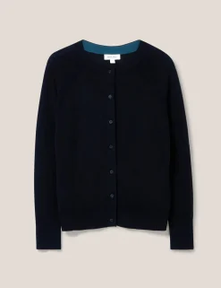 Pure Cotton Crew Neck Cardigan