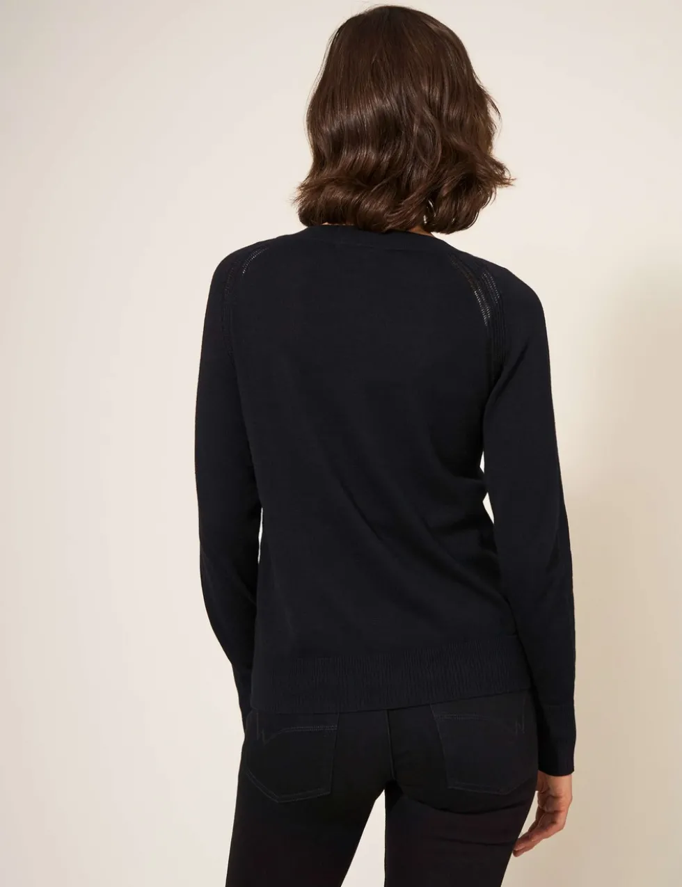 Pure Cotton Crew Neck Cardigan