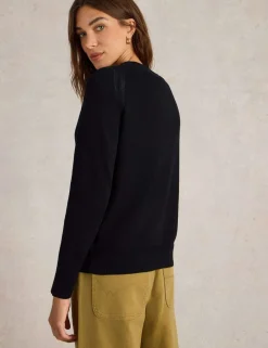 Pure Cotton Crew Neck Cardigan