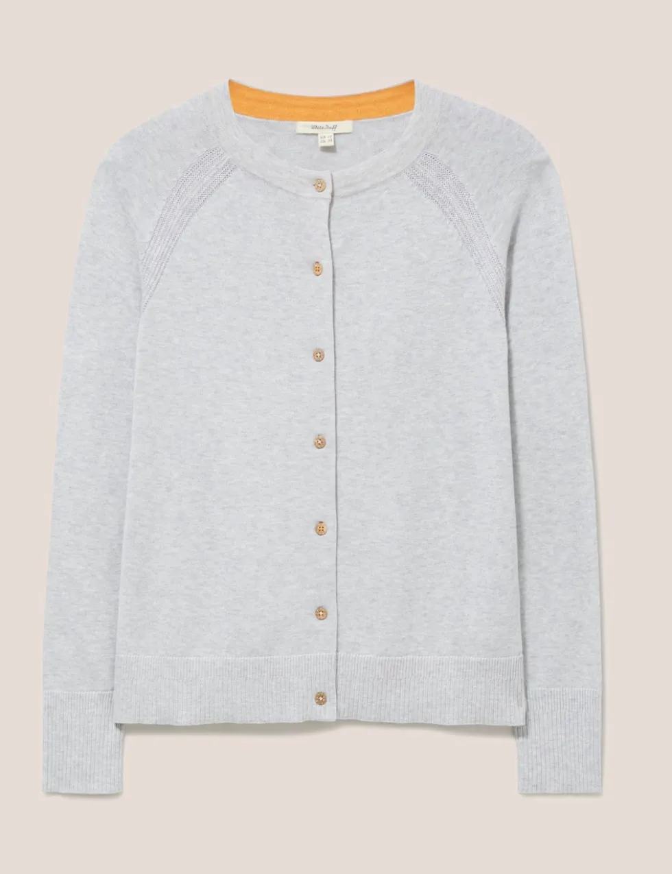 Pure Cotton Crew Neck Cardigan