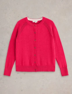 Pure Cotton Crew Neck Cardigan