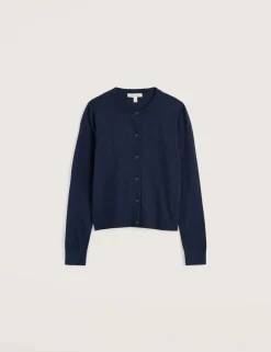 Pure Cotton Crew Neck Cardigan