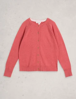 Pure Cotton Crew Neck Cardigan