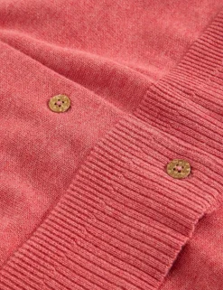 Pure Cotton Crew Neck Cardigan