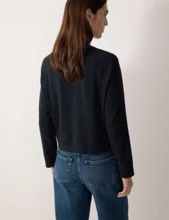 Pure Cotton Crew Neck Cardigan