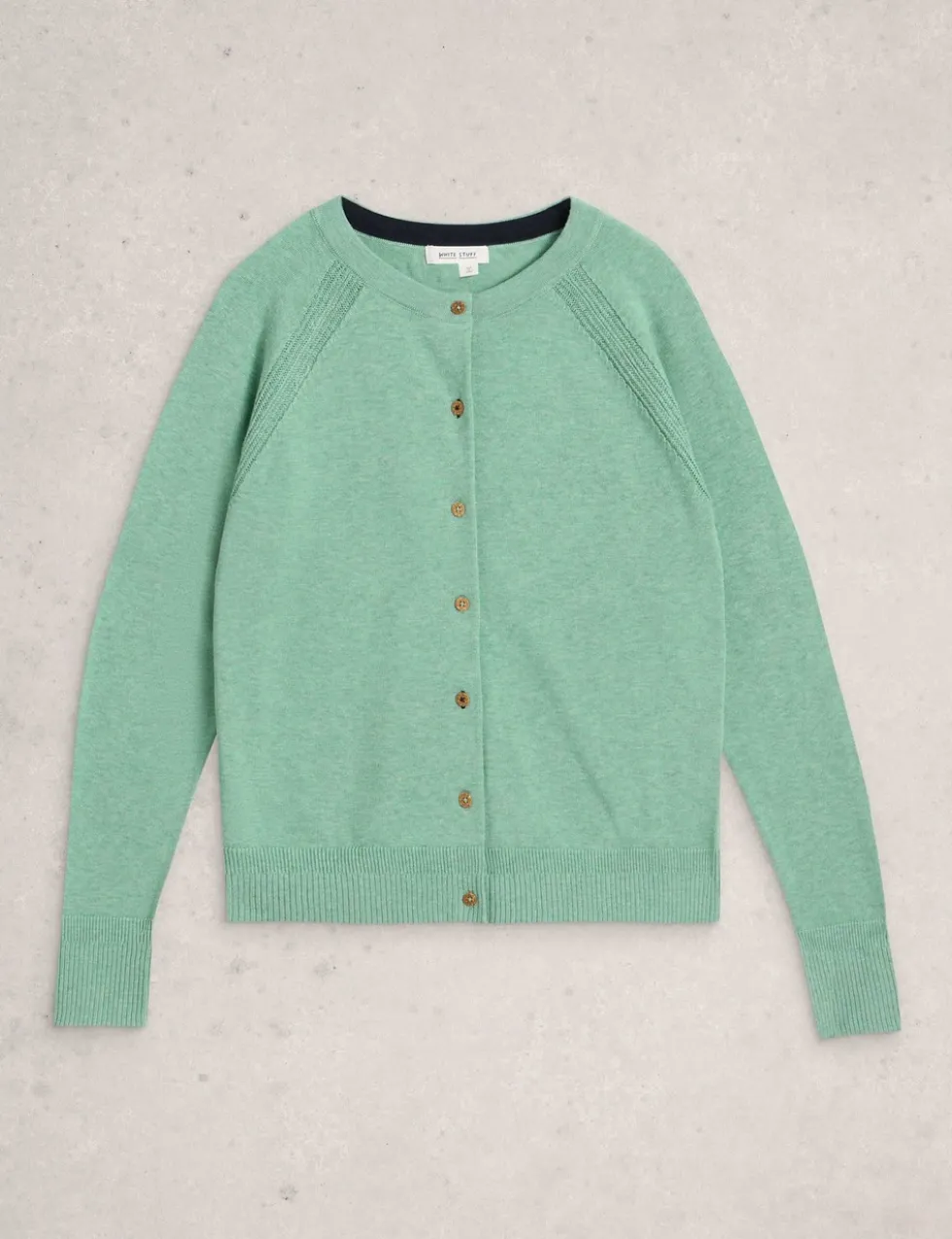 Pure Cotton Crew Neck Cardigan