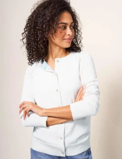 Pure Cotton Crew Neck Cardigan