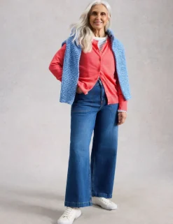 Pure Cotton Crew Neck Cardigan
