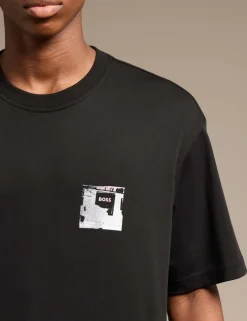 Pure Cotton Crew Neck Graphic T-Shirt