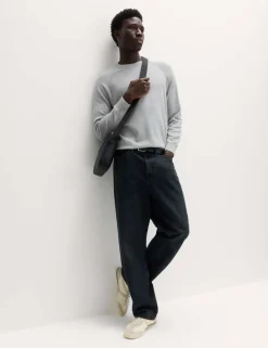 Pure Cotton Crew Neck Jumper