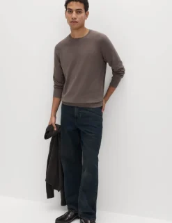 Pure Cotton Crew Neck Jumper