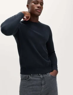 Pure Cotton Crew Neck Jumper