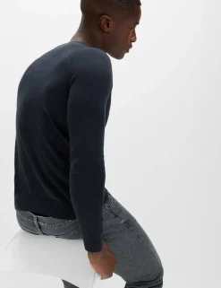 Pure Cotton Crew Neck Jumper