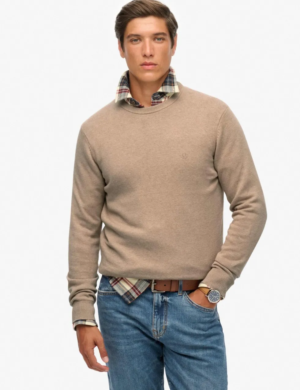 Pure Cotton Crew Neck Jumper