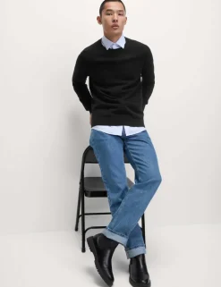 Pure Cotton Crew Neck Jumper