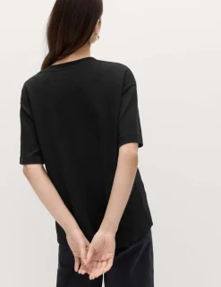 Pure Cotton Crew Neck Oversized T-Shirt