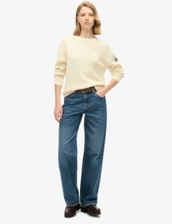 Pure Cotton Crew Neck Relaxed Jumper