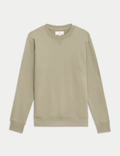 Pure Cotton Crew Neck Sweatshirt