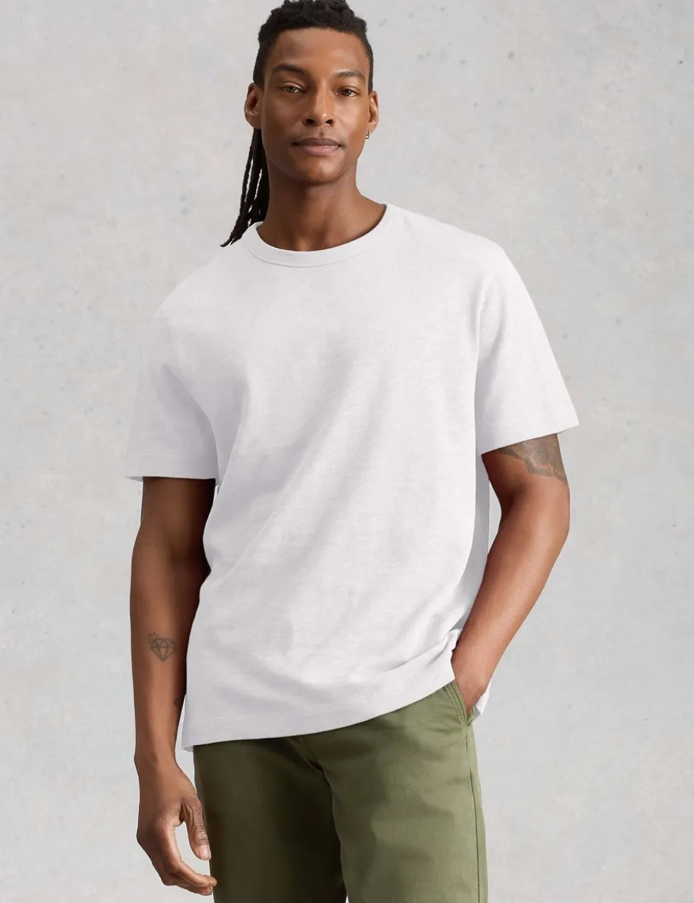 Pure Cotton Crew Neck T-Shirt
