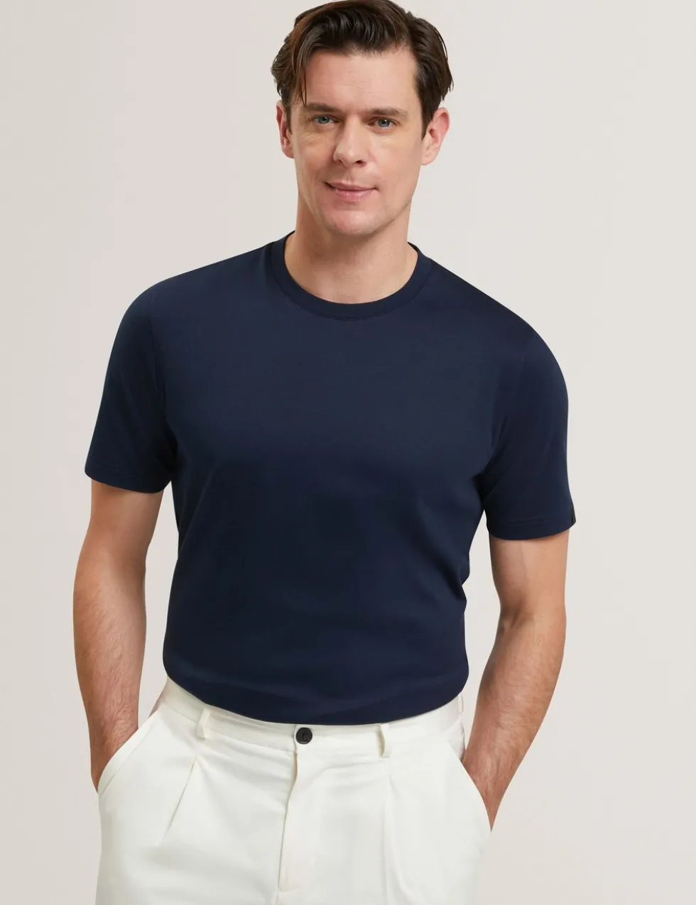 Pure Cotton Crew Neck T-Shirt