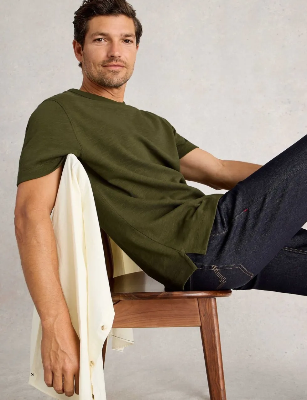 Pure Cotton Crew Neck T-Shirt