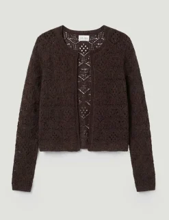 Pure Cotton Crochet Edge to Edge Cardigan