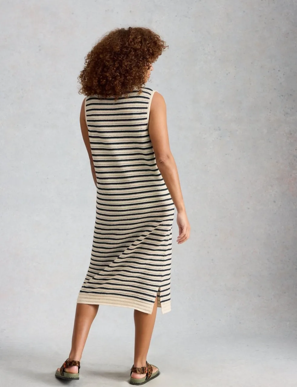 Pure Cotton Crochet Style Midi Beach Dress