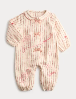 Pure Cotton Cupid Striped All in One (0-3 Yrs)