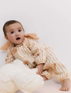 Pure Cotton Cupid Striped All in One (0-3 Yrs)
